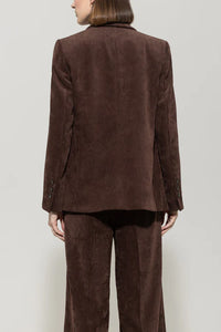 Luisa Cerano Corduroy One-Button Blazer