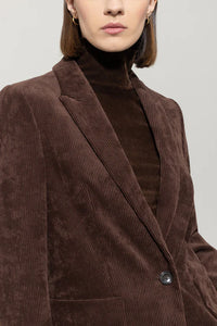 Luisa Cerano Corduroy One-Button Blazer