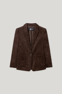 Luisa Cerano Corduroy One-Button Blazer