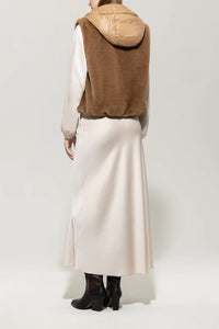 Luisa Cerano Vest in Fur Look