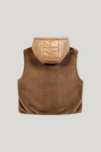 Luisa Cerano Vest in Fur Look