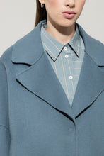 Load image into Gallery viewer, Luisa Cerano Double-Face Cape in Grey/Blue
