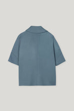 Load image into Gallery viewer, Luisa Cerano Double-Face Cape in Grey/Blue
