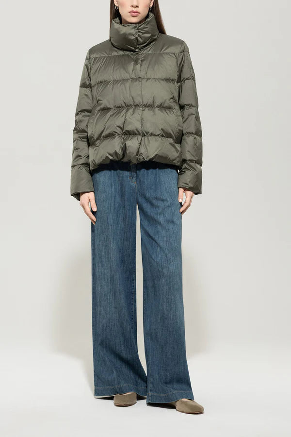Luisa Cerano Outdoor Down Jacket in Khaki