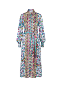 RIANI Art Deco Printed Shirt Dress in Multicolour