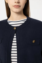 Load image into Gallery viewer, Luisa Cerano Fine Knit Cardigan in Navy
