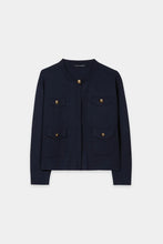 Load image into Gallery viewer, Luisa Cerano Fine Knit Cardigan in Navy
