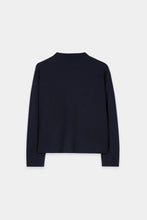 Load image into Gallery viewer, Luisa Cerano Fine Knit Cardigan in Navy
