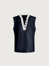 Load image into Gallery viewer, Varley Shelby Performance Tank in Blue Night/White
