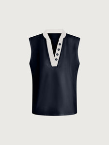 Varley Shelby Performance Tank in Blue Night/White