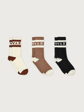 Load image into Gallery viewer, Varley Spencer Socks 3-Pack in Egret/Chanterelle/Black
