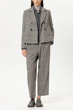 Load image into Gallery viewer, Luisa Cerano Wool-Blend Plaid Blazer in Heather Grey
