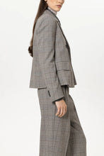 Load image into Gallery viewer, Luisa Cerano Wool-Blend Plaid Blazer in Heather Grey
