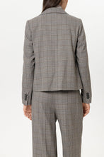 Load image into Gallery viewer, Luisa Cerano Wool-Blend Plaid Blazer in Heather Grey
