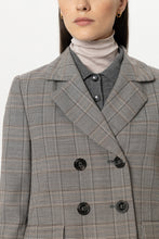 Load image into Gallery viewer, Luisa Cerano Wool-Blend Plaid Blazer in Heather Grey
