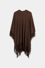Load image into Gallery viewer, Luisa Cerano Cape made of Alpaca Mix in Marone

