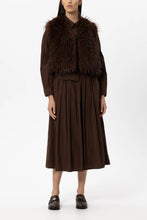 Load image into Gallery viewer, Luisa Cerano Boho Vest in Fur Look in Marone
