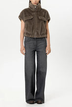Load image into Gallery viewer, Luisa Cerano Faux Mink Vest in Taupe
