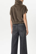 Load image into Gallery viewer, Luisa Cerano Faux Mink Vest in Taupe
