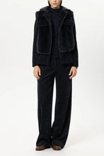 Load image into Gallery viewer, Luisa Cerano Faux Fur-Effect Vest in Winter Navy
