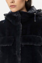Load image into Gallery viewer, Luisa Cerano Faux Fur-Effect Vest in Winter Navy
