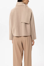 Load image into Gallery viewer, Luisa Cerano Double-Face Jacket with Scarf in Cappuccino

