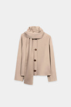 Load image into Gallery viewer, Luisa Cerano Double-Face Jacket with Scarf in Cappuccino
