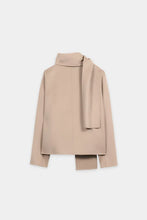 Load image into Gallery viewer, Luisa Cerano Double-Face Jacket with Scarf in Cappuccino

