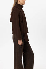 Load image into Gallery viewer, Luisa Cerano Double-Face Jacket with Scarf in Marone
