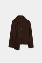 Load image into Gallery viewer, Luisa Cerano Double-Face Jacket with Scarf in Marone
