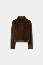 Load image into Gallery viewer, Luisa Cerano Faux Mink-Effect Jacket in Carmel
