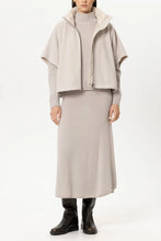 Load image into Gallery viewer, Luisa Cerano Wool-Blend Outdoor Cape in Pearl

