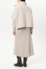Load image into Gallery viewer, Luisa Cerano Wool-Blend Outdoor Cape in Pearl
