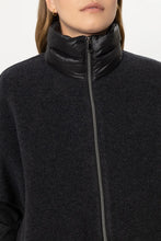 Load image into Gallery viewer, Luisa Cerano Wool-Blend Outdoor Cape in Anthracite
