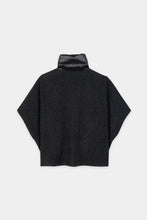 Load image into Gallery viewer, Luisa Cerano Wool-Blend Outdoor Cape in Anthracite
