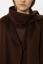 Load image into Gallery viewer, Luisa Cerano Double-Face Coat with Scarf in Marone
