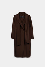 Load image into Gallery viewer, Luisa Cerano Double-Face Coat with Scarf in Marone
