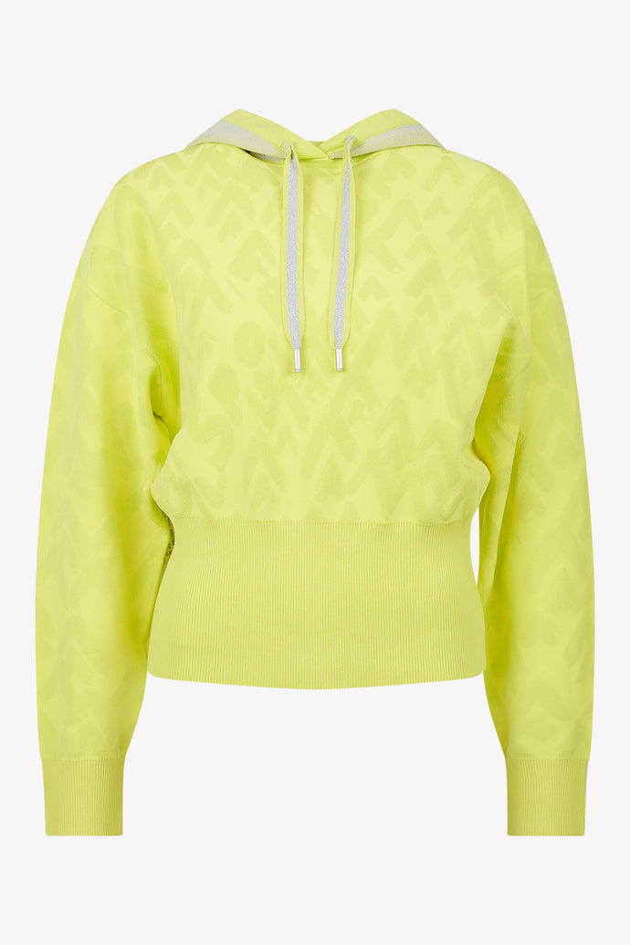 Sportalm Hoody with Mountain Motif Graphic in Lemon