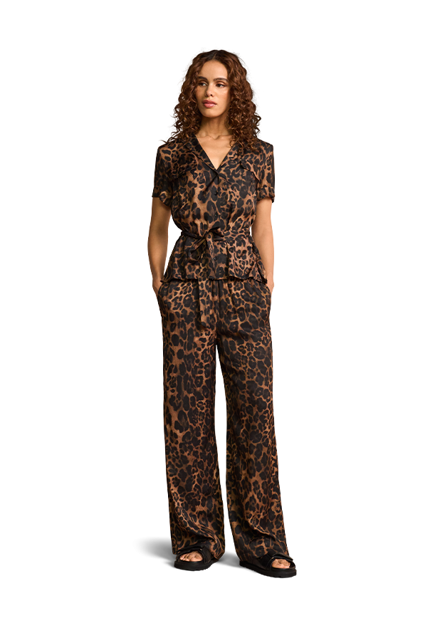 Riani Wide-Fit Trousers in Leopard