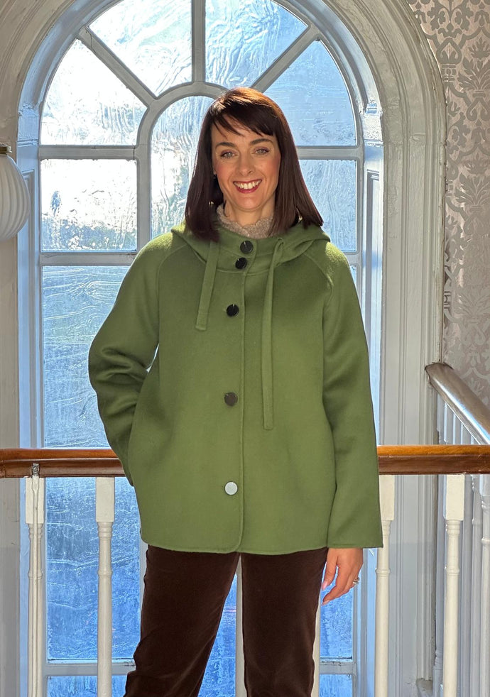 Oakwood Akita Wool Jacket in Khaki Green