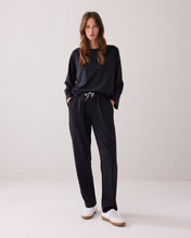 Load image into Gallery viewer, Summum Pin Stripe Trousers in Black
