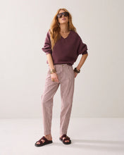 Load image into Gallery viewer, Summum Striped Chinos in Deep Fig
