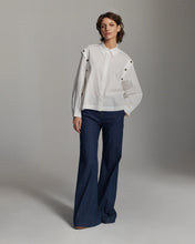 Load image into Gallery viewer, Summum Superflared Denim with Pinstripe
