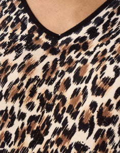 Leo & Ugo V-Sweater in Leopard