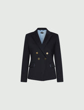 Load image into Gallery viewer, Emme Helier Stretch Blazer in Midnight Blue
