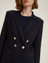 Load image into Gallery viewer, Emme Helier Stretch Blazer in Midnight Blue
