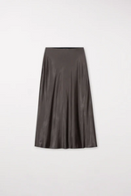 Load image into Gallery viewer, Luisa Cerano Satin Skirt in Midi Length in Taupe
