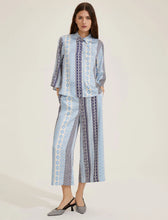 Load image into Gallery viewer, Emme Tago Flared Shirt in Navy Ethnic
