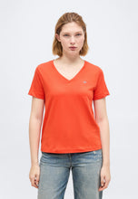 Load image into Gallery viewer, Gant Shiled V-Neck T-Shirt in Perfect Red
