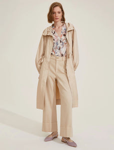 Emme Display Gabardine Trousers in Cream